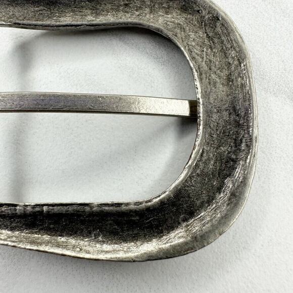 Studded Silver Tone Simple Basic Belt Buckle - Picture 9 of 9